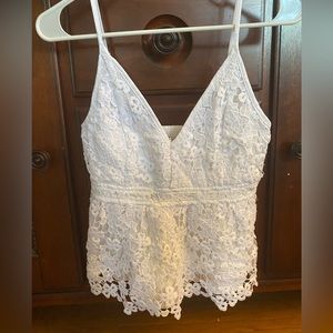 Abercrombie & Fitch Lace Spaghetti Strap Adjustable Top